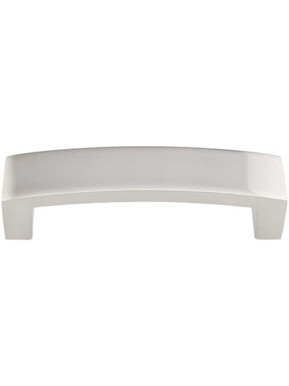 Bauhaus Cabinet Pull - 4 inch Center to Center in Polished Nickel.